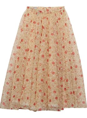 PRADA 女士半身裙 P169KSOOO15ADF0011 AW2024 红色