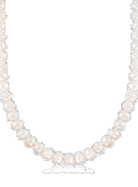 自营Ross-Simons 8-9mm Cultured Pearl Necklace With 14kt Yell