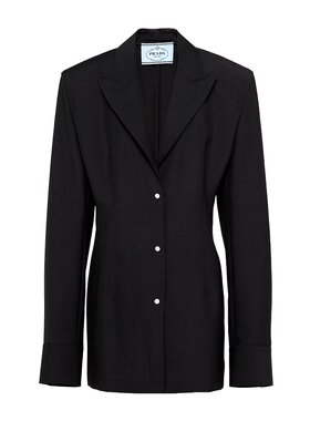 PRADA 女士西服 P564OH1P3ZSOOOF0002 CO 黑色 单排扣西装外套
