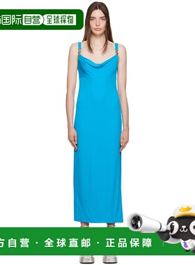 1h可退 香港直邮潮奢 versace 范思哲 女士 蓝色 Medusa 连衣裙 1