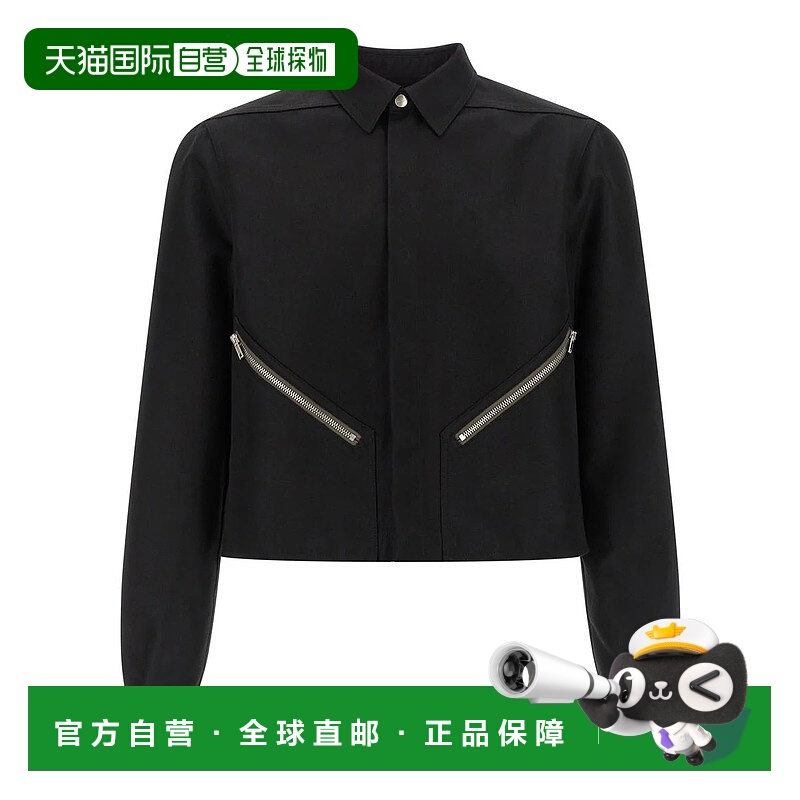 香港直邮RICK OWENS 男士衬衫 RU01F2742CDU09 SS2026 黑色