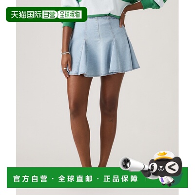 1h可退 日本直邮Levi's 女装 高腰A字迷你牛仔裙 005DV0005半身裙
