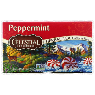 香港直发Celestial Seasonings薄荷花草茶清新爽口进口清香20包