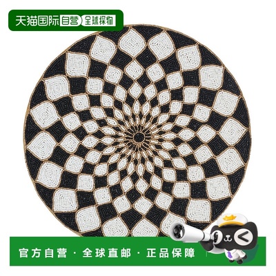 自营tiramisuVictoria Beaded Placemat - black/ivory 美国奥莱