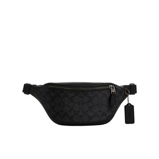 COACH 男士斜挎包 CW369QBMI5 AW2024 黑色 Warren 迷你腰包