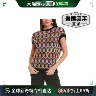 美国奥莱 黑色 针织羊毛混纺上衣 直发 Missoni