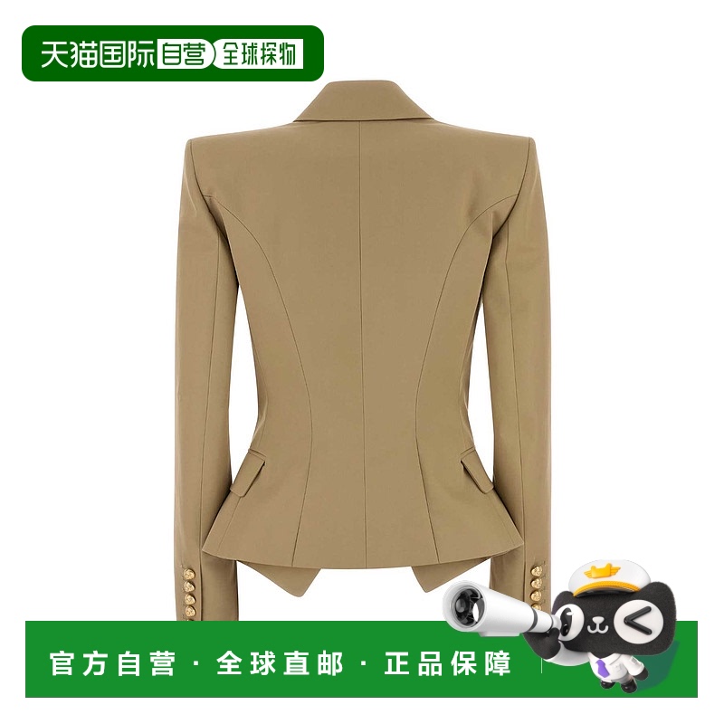 1h可退 香港直邮BALMAIN 女士外套 DF0SM340CF470FK AW2024 浅棕