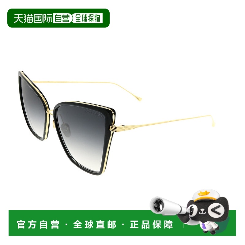自营 Dita Sunbird 21013-A-BLK-GLD-59 女士猫眼太阳镜 - 黑色-1