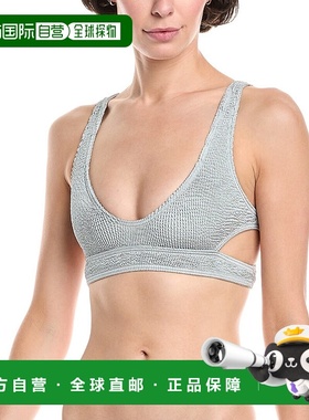 自营 bond-eye swim邦德眼游泳尼诺作物比基尼上衣-绿色 美国奥莱