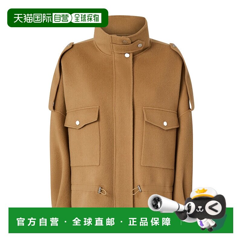 香港直邮PINKO 女士西服 105341A2XMCAM AW2025 棕色 长袖休闲夹