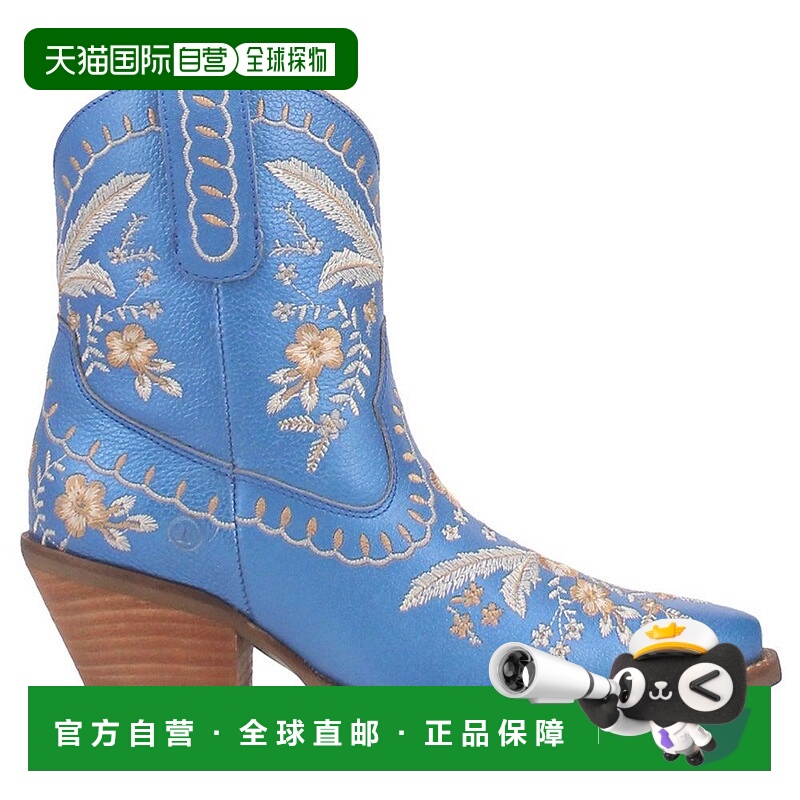 1h可退 【美国直邮】Dingo女士时装靴尖头中跟系带真皮潮流时尚