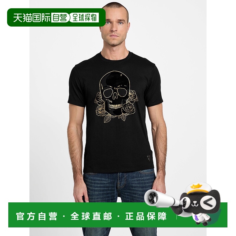 自营guessDiem Crewneck Tee - black 美国奥莱直发