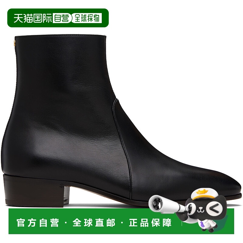 香港直邮潮奢 valentino 华伦天奴 男士 黑色 Pat 踝靴 7Y2S0K02D