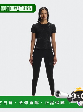 自营欧洲直邮ON昂跑 Lumos系列女士黑色聚酯纤维冬季跑步紧身裤