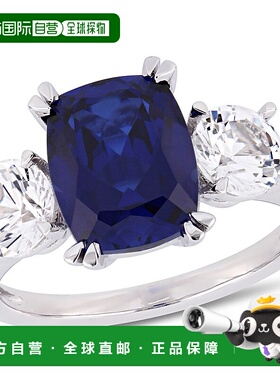 自营 mimi & max6 1/10 CT TGW 垫形切割 10K 白金蓝色和白色蓝宝