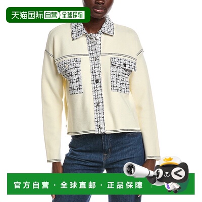 自营Nanette Nanette Lepore Tweed Trim Cardigan - white 美国