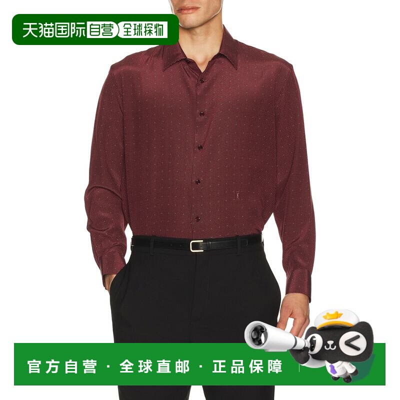 1h可退 香港直邮Saint Laurent 圣罗兰 男士 Cassandra 衬衫 8606
