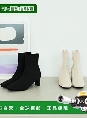 日本直邮Oriental Traffic 板跟针织靴 [31422 OR526BW002375] 黑