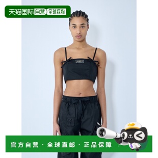 1h可退 香港直邮GANNI 甘尼 女士 Duchesse 肩带上衣 W0483Black0