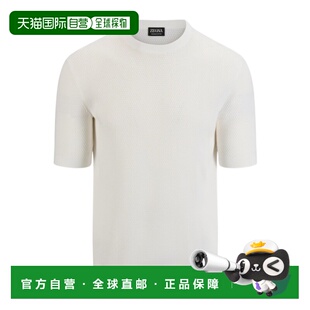 ZEGNA SS2025 男士 RUFC25A9C10N01001 白色 针织毛衣 香港直邮Z