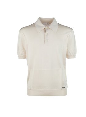 PRADA 男士针织毛衣 UMB92516AIF0018 SS2025 乳白色 MAGLIERIA