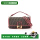日本直邮中古Fendi芬迪女包A级95新handbag手提包帆布手提包棕色