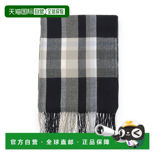 日本直邮petit main品牌官方发货少女经典格纹围巾防静电功能秋冬