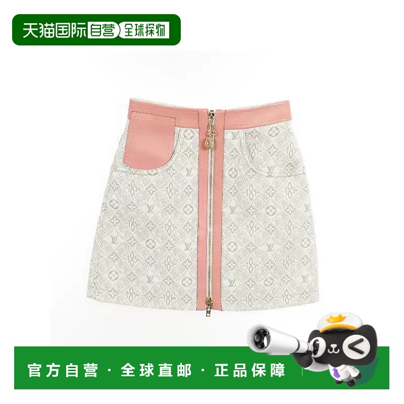 1h可退 日本直邮中古LV路易威登女B级9新skirt裙子棉裙子白色