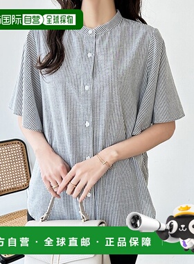 日本直邮GeeRA 喇叭袖束口领衬衫 [R04609EW12983]条纹