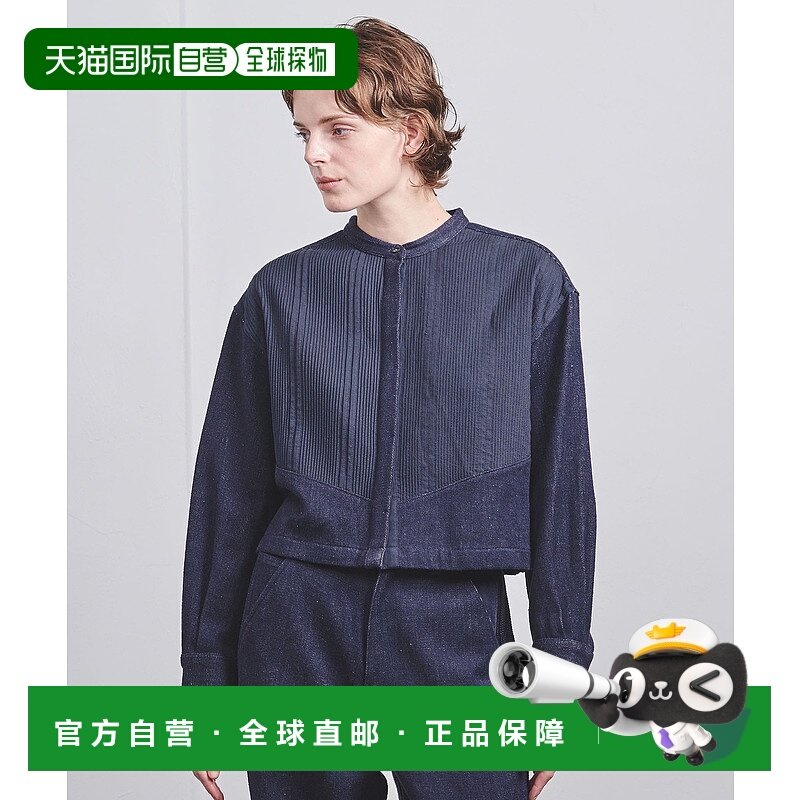 1h可退 日本直邮Pheeta 女装 宽松短款丹宁衬衫外套 手织棉质设计