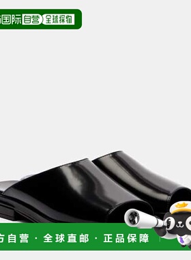 1h可退 香港直邮潮奢 The Row 女士 Emi 漆皮凉拖 black黑色 舒适