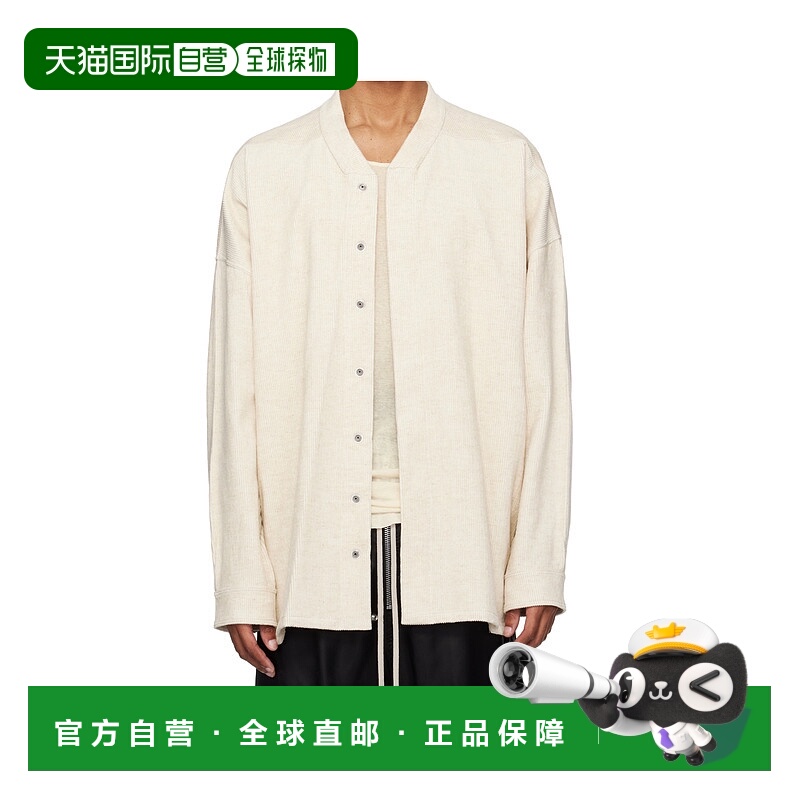 1h可退 香港直邮RICK OWENS 男士衬衫 RU02E1293MLC21 AW2025 白