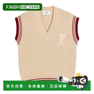 V领针织背心 Paris UKS768KN0068. 香港直邮Ami 1h可退
