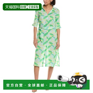 美国奥莱 HIHO 绿色 亚麻连衣裙 直发 Lucy