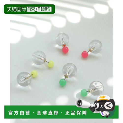 日本直邮Three Four Time 女士 neon色清透球耳环 85650329