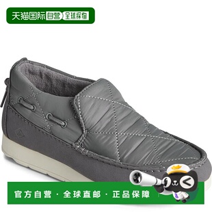 自营 Sperry Moc Sider STS-87050运动鞋女式7灰色滑套休闲鞋KHD6