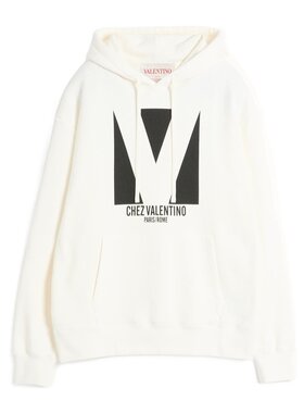 VALENTINO 男士针织毛衣 VMF28NAQAA03 AW2024 白色 连帽卫衣