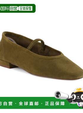 自营Seychelles Maryjane Suede Flat - green 美国奥莱直发单鞋