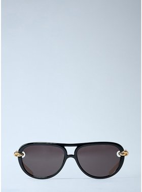 潮奢 Bottega Veneta 葆蝶家 女士 结饰飞行员太阳镜 841235VBL80