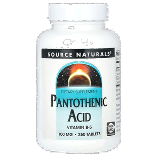 香港直发Source Naturals富含泛酸有助代谢增加基础新陈代谢250片