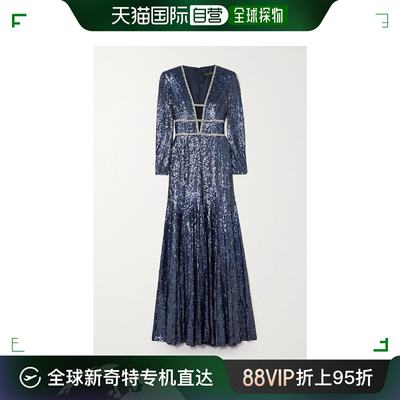 香港直邮潮奢 Jenny Packham 女士 Celestia 水晶装饰珠片薄纱礼