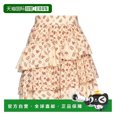 1h可退 香港直邮潮奢 ULLA JOHNSON 女士 迷你半身裙 beige米色