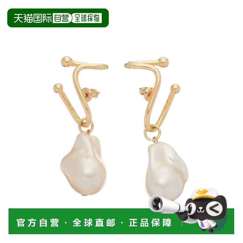 1h可退 日本直邮ELENDEEK女士波浪珍珠两用耳饰简约百搭 51254091,饰品/流行首饰/时尚饰品新,耳环,淘宝优惠券,粉丝福利购,淘宝优惠卷