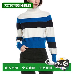 自营Brodie Cashmere Mock Neck Cashmere-Blend Sweater - blue