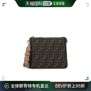 芬迪 香港直邮潮奢 7N0146A9Z Fendi 字母图案迷你斜挎包 男士