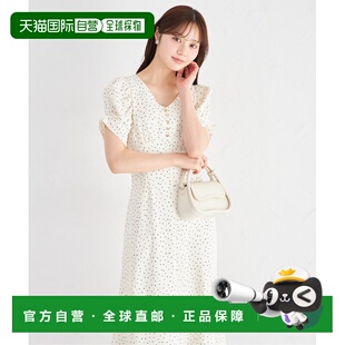 1h可退 日本直邮tocco closet女装V领爱心扣小爱心印花连衣裙 186