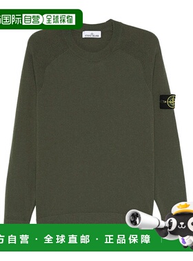 香港直邮STONE ISLAND Logo 臂章针织圆领毛衣毛衣5100045S00B4V0