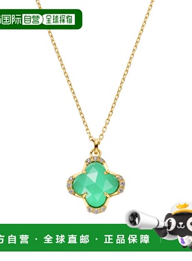 日潮跑腿Vendome K18YG黄金钻石绿玉髓项链 YellowGold 40cm AGVN