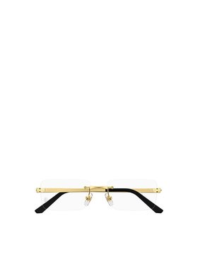 CARTIER 男士眼镜 CT0511O001 AW2024 白色 几何框平光镜