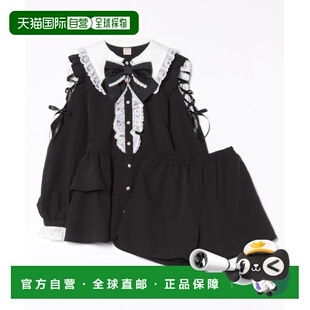 1h可退 日本直邮Secret Honey 女装 宽松长款尖领 蕾丝拼接两件套